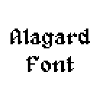 Логотип мода Alagard Font