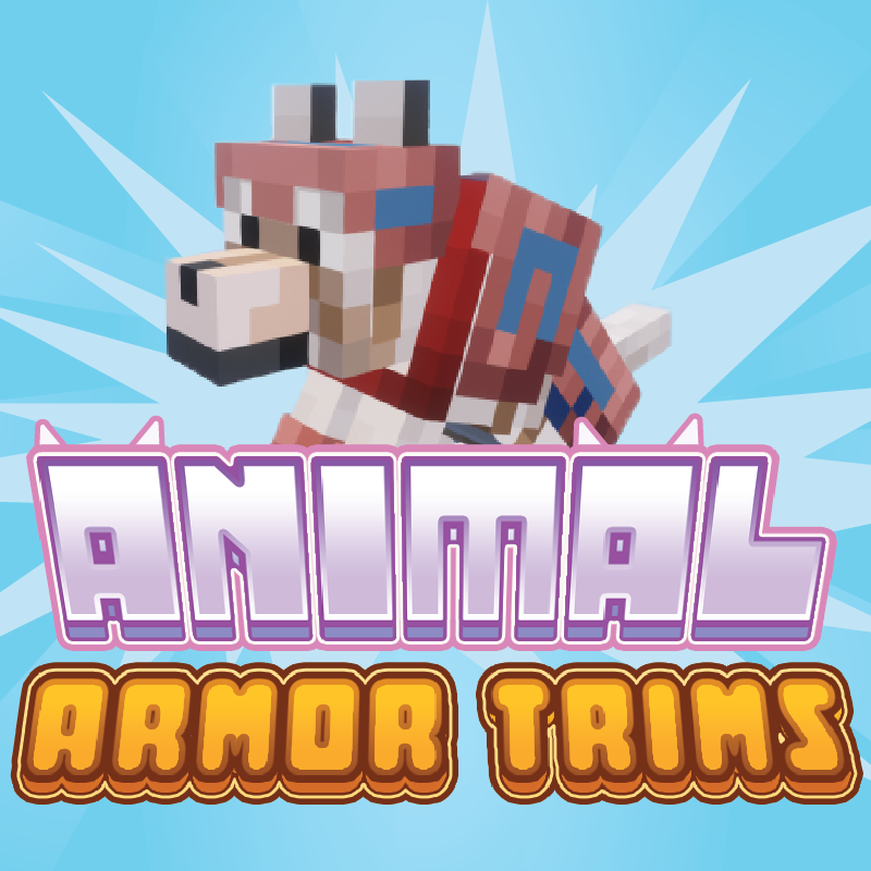 Логотип мода Animal Armor Trims - Horse & Wolf