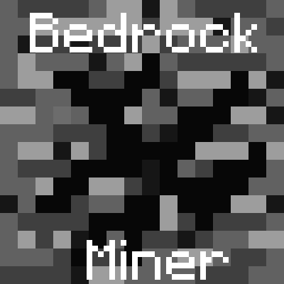 Логотип мода Bedrock Miner