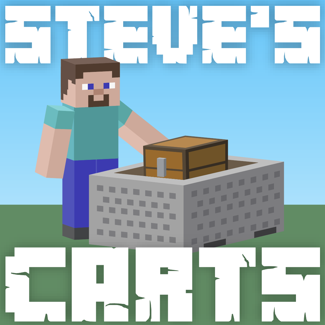 Логотип мода CreeperHost Presents Steve's Carts