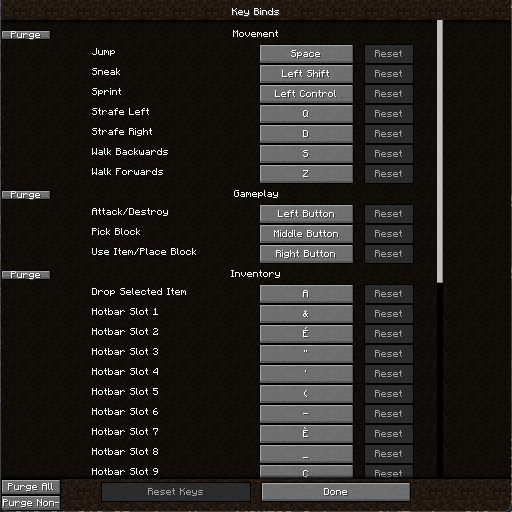 Логотип мода KeybindsPurger