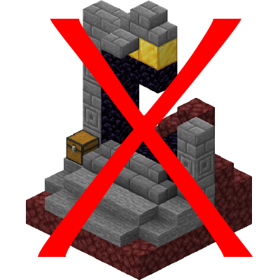 Логотип мода No Ruined Nether Portals