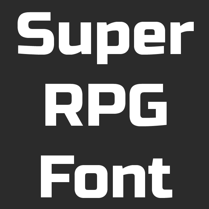 Логотип мода Super RPG Font