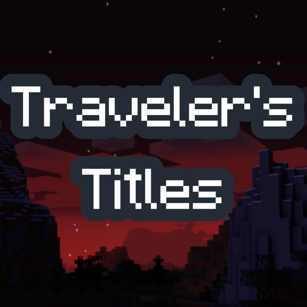 Логотип мода Traveler's Titles (NeoForge)