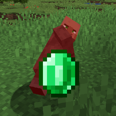 Логотип мода Villagers Drop Emeralds on Death